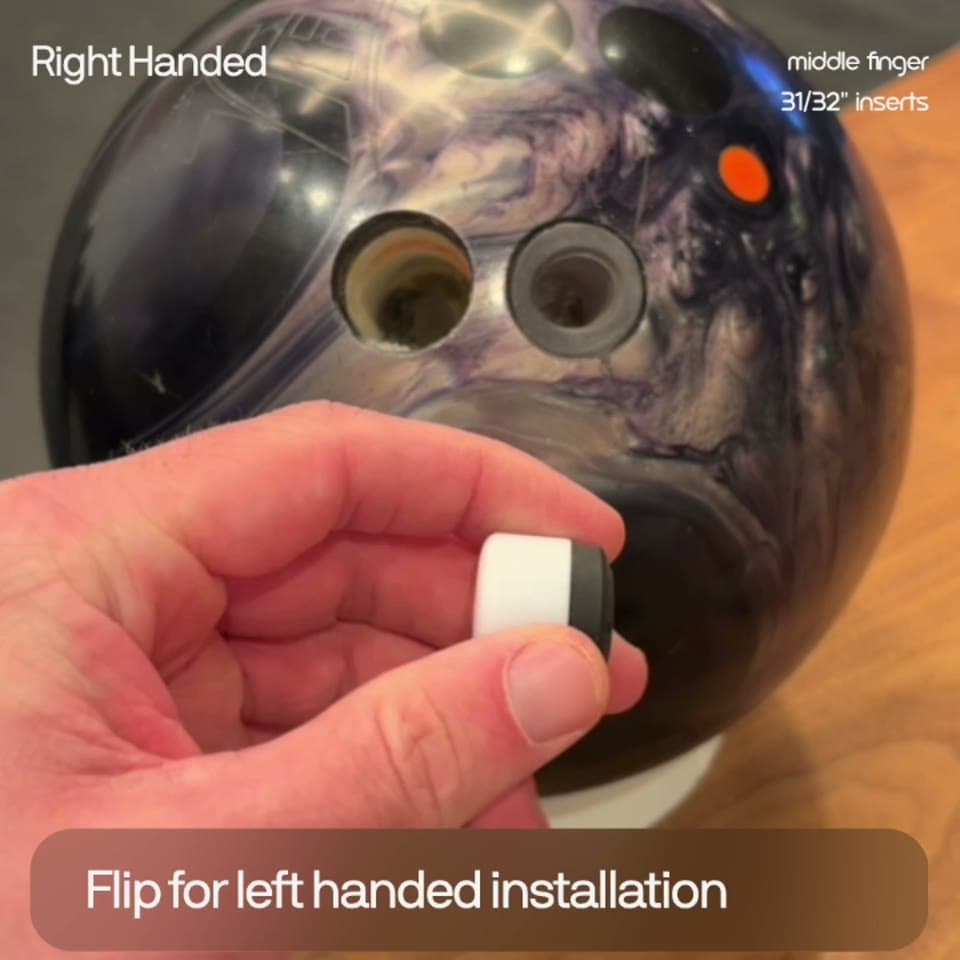 Fitting the Ruby sensor into a bowling ball's finger hole